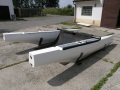 Composite rudders for catamarans